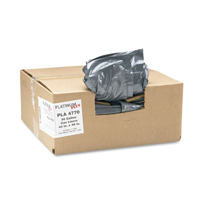 Platinum Plus Can Liner, Super Hexene Resin 56 Gal,