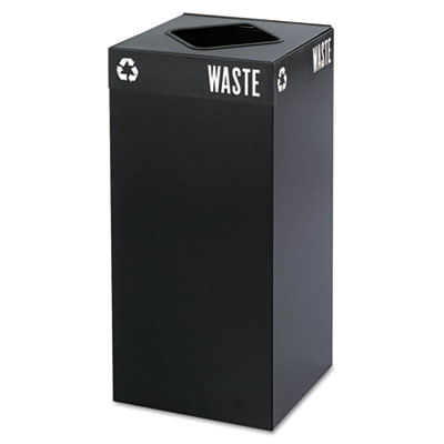 Safco Public Square Recycling
Container, Square, Steel, 31
gal, Black