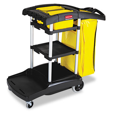 Rubbermaid Commercial High
Capacity Cleaning Cart,
21-3/4w x 49-3/4d x 38-3/8h,
Black