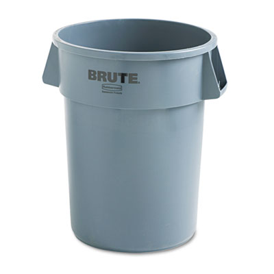 Rubbermaid Commercial Brute
Refuse Container, Round,
Plastic, 44 gal, Gray