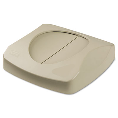 Rubbermaid Commercial Swing
Top Lid for Untouchable
Recycling Center, 16&quot; Square,
Beige