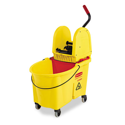 Rubbermaid Commercial
WaveBrake 44-Quart
Bucket/Downward Pressure
Wringer Combination, Yellow