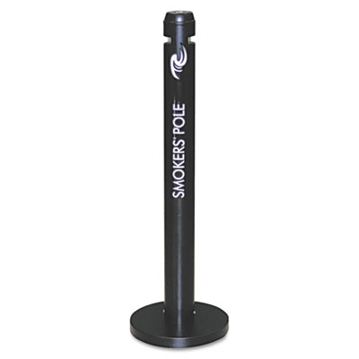 Rubbermaid Commercial
Smoker?s Pole, Round, Steel,
Black