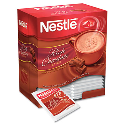 Nestl Instant Hot Cocoa Mix,
Rich Chocolate, 0.71 oz
Packets, 50/Box