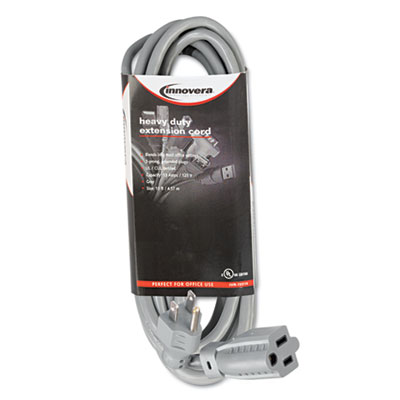 Innovera Indoor Heavy-Duty
Extension Cord, 15 Feet, Gray