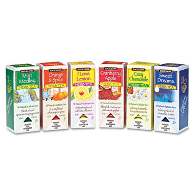 Bigelow Assorted Herbal Tea Packs, Six Flavors, 28 Bags