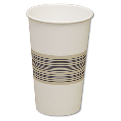 Boardwalk Paper Hot Cups, 16
oz, Blue/Tan