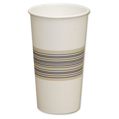 Boardwalk Paper Hot Cups, 20
oz, Blue/Tan