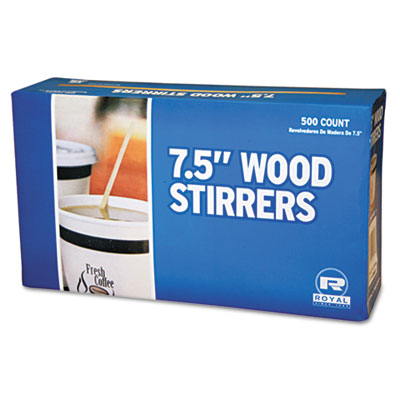 Royal Paper Wood Coffee
Stirs, 7 1/2&quot;, Natural