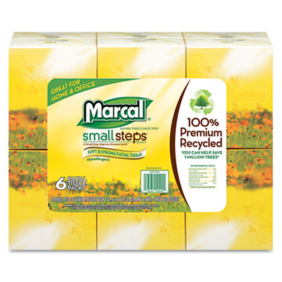 Marcal PRO Recycled White Facial Tissue in Fluff-Out