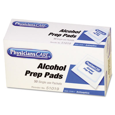 PhysiciansCare First Aid
Alcohol Pads, Box of 50