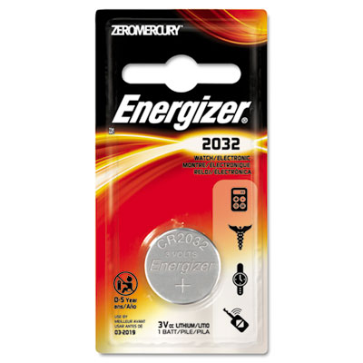 Energizer
Watch/Electronic/Specialty
Battery, 2032, 3 Volt