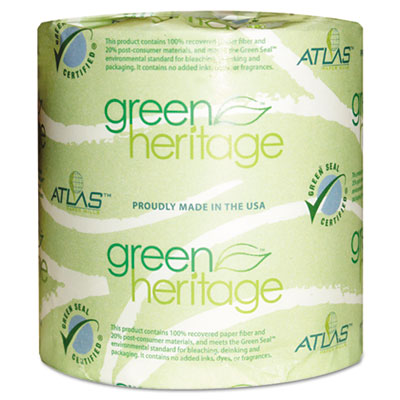 Atlas Paper Mills Green
Heritage Bathroom Tissue,
2-Ply Sheets, White