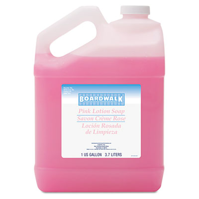 Boardwalk Mild Cleansing Pink
Lotion Soap, Lt Floral Scent,
Liquid, 1 gal Bottle