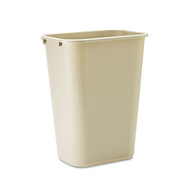 Rubbermaid Commercial
Deskside Plastic Wastebasket,
Rectangular, 10 1/4 gal, Beige