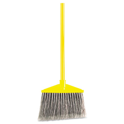 Rubbermaid Commercial Brute
Angled Large Broom, Poly
Bristles, 46-7/8&quot; Metal
Handle, Yellow/Gray