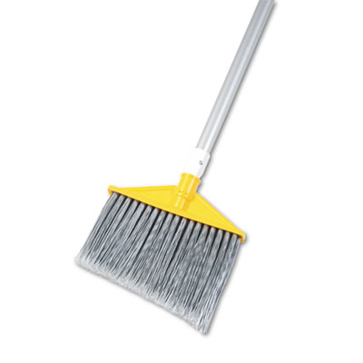 Rubbermaid Commercial Brute
Angled Broom, Poly Bristle,
48-7/8&quot; Aluminum Handle,
Silver/Gray