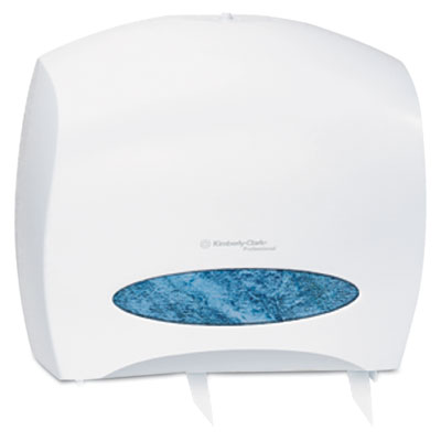 KIMBERLY-CLARK PROFESSIONAL*
WINDOWS JRT Jr. ESCORT Jumbo
Roll Bath Tissue Dispenser,
16 x 5 4/5 x 14, White