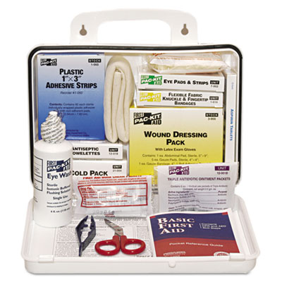 Pac-Kit ANSI Plus #25
Weatherproof First Aid Kit,
143 Pieces, Plastic Case