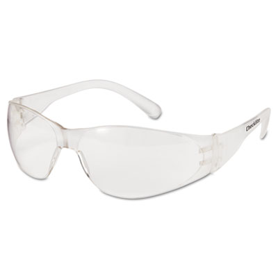 Crews Checklite Safety Glasses, Clear Frame, Clear