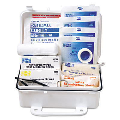 Pac-Kit ANSI Weatherproof
Plastic First Aid Kit, 7 1/2&quot;
x 2 3/4&quot; x 4 1/2&quot;, 10 Person
Kit