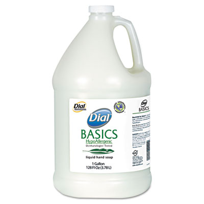 Dial Basics Hypoallergenic
Liquid Soap, White Pearl,
Honeysuckle, 1-Gal Bottle