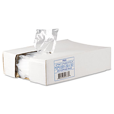 Inteplast Group Get Reddi
Silverware Bags, 3-1/2 x 10 x
1-1/2, 0.70 Mil, Clear,
2000/Case