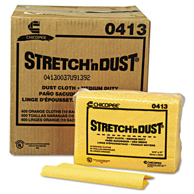 Chix Stretch ?n Dust Cloths, 12 3/5 x 17, Yellow