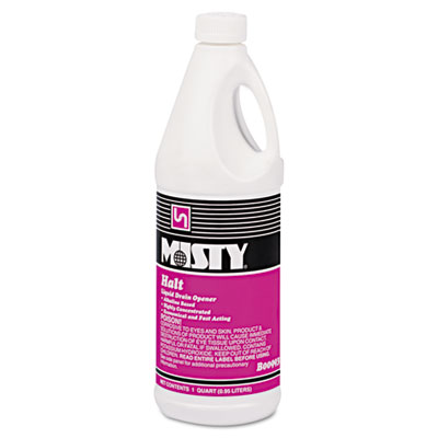 Misty Halt Liquid Drain Opener, 1 qt. Bottle