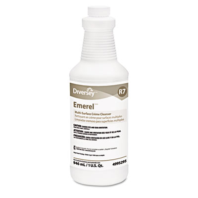 Diversey Emerel Multi-Surface
Creme Cleanser, Fresh Scent,
1 qt. Bottle