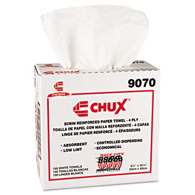 Chix Chux General Purpose Wipers, 9 1/2 x 16 1/2, White