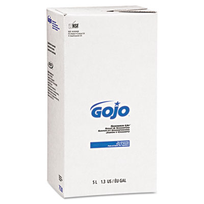 GOJO Shower Up Soap &amp;
Shampoo, Rose, Pleasant
Scent, 5000 ml Refill