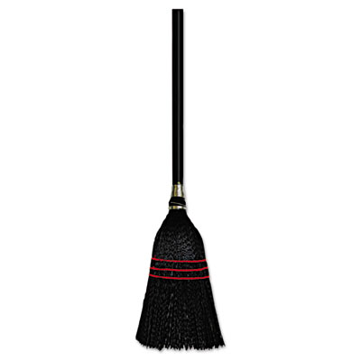 UNISAN Poly Bristle Lobby
Broom, 38&quot; Handle,
Natural/Black, 12/Case