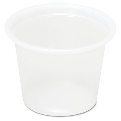 Boardwalk Plastic Souffl
Cups, 1 oz., Translucent,
200/Bag