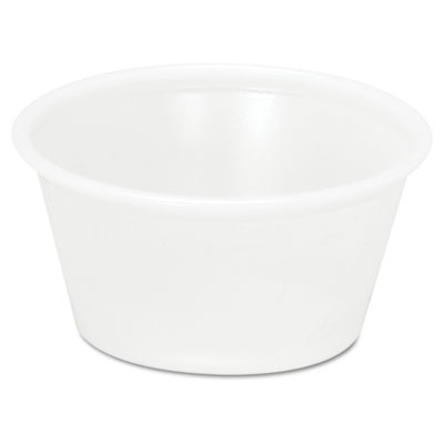 Boardwalk Plastic Souffl Cups, 2 oz., Translucent,