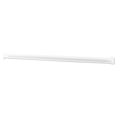 Dispoz-o Enviroware Jumbo Straws, Wrapped, 7 3/4, Clear