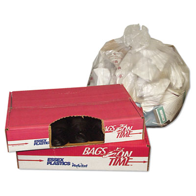 Essex High-Density Can
Liners, 24 x 33, 15-Gallon, 8
Micron, Clear, 50/Roll