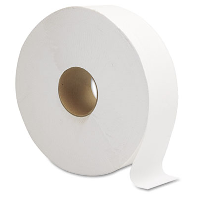 GEN JRT Jumbo Bath Tissue, 1-Ply, White, 12&quot; Diameter