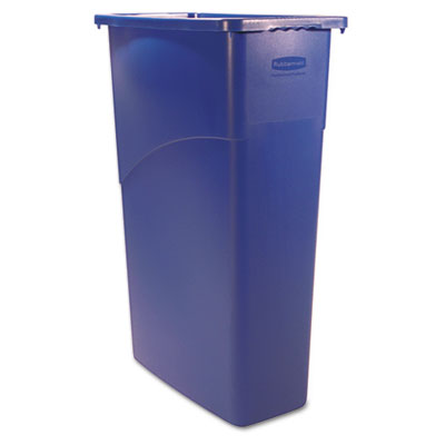 Rubbermaid Commercial Slim
Jim Waste Receptacle,
Rectangular, Plastic, 23 gal