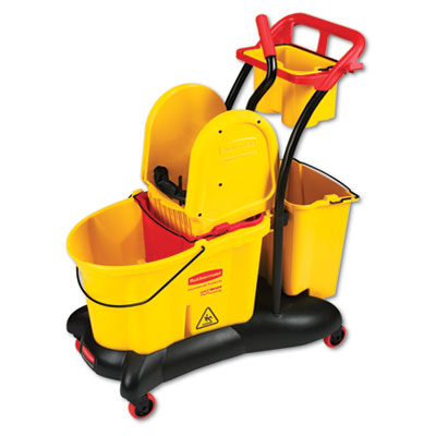 Rubbermaid Commercial
WaveBrake Mopping Trolley
Down-Press Bucket/Wringer
Combo, 8.75 gal, Yellow