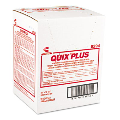 Chix Quix Plus Disinfecting
Towels, 13 1/2 x 20, Pink
