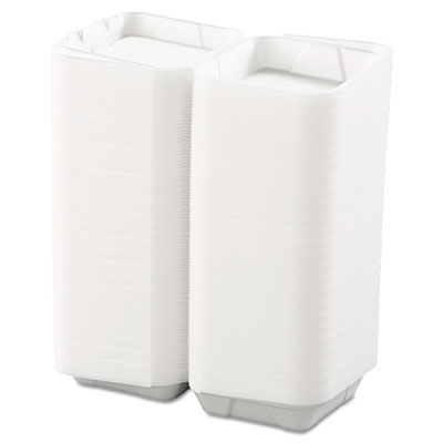 Boardwalk Snap-it Hinged Carryout Containers, Foam,