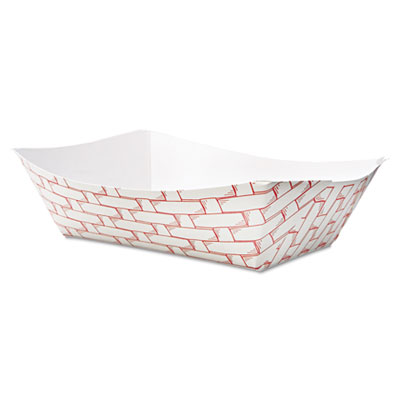 Boardwalk Paper Food Baskets,
3lb Capacity, Red/White