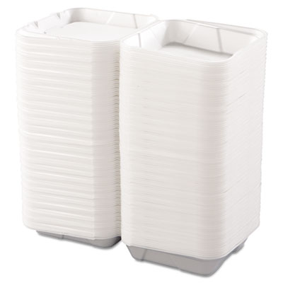 Boardwalk Snap-it Hinged Carryout Containers, Foam,