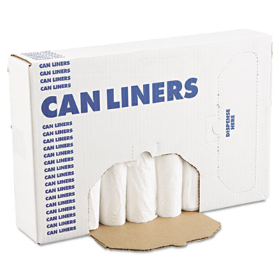 Boardwalk Extra Heavy-Grade
Can Liners, 24 x 32,
16-Gallon, .40 Mil, White,
25/Roll