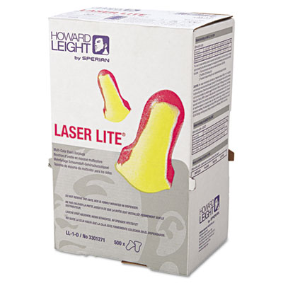 Howard Leight by Honeywell
LL-1-D Laser Lite Single-Use
Earplugs, Cordless, 32NRR,
Magenta/Yellow, LS500