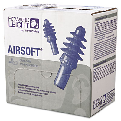 Howard Leight by Honeywell
DPAS-30W AirSoft Multiple-Use
Earplugs, 27NRR, White Nylon
Cord, Blue