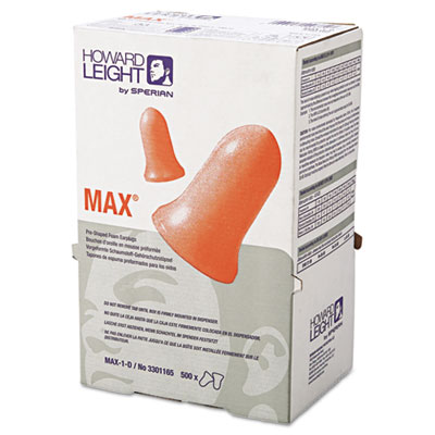 Howard Leight by Honeywell
MAX-1-D Single-Use Earplugs,
Cordless, 33NRR, Coral, LS
500 Refill