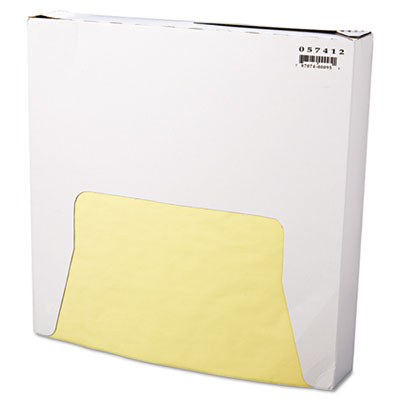 Bagcraft Papercon
Grease-Resistant Wrap/Liner,
12 x 12, Yellow, 1000/Pack