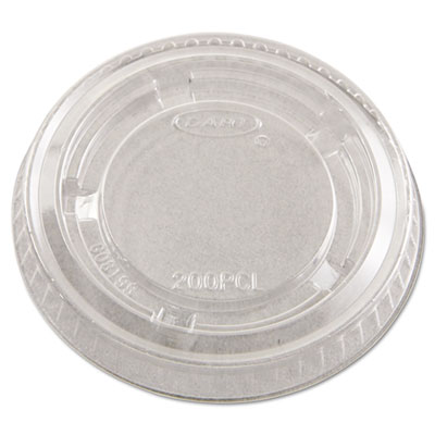 Dart Portion Cup Lids, Plastic, Clear